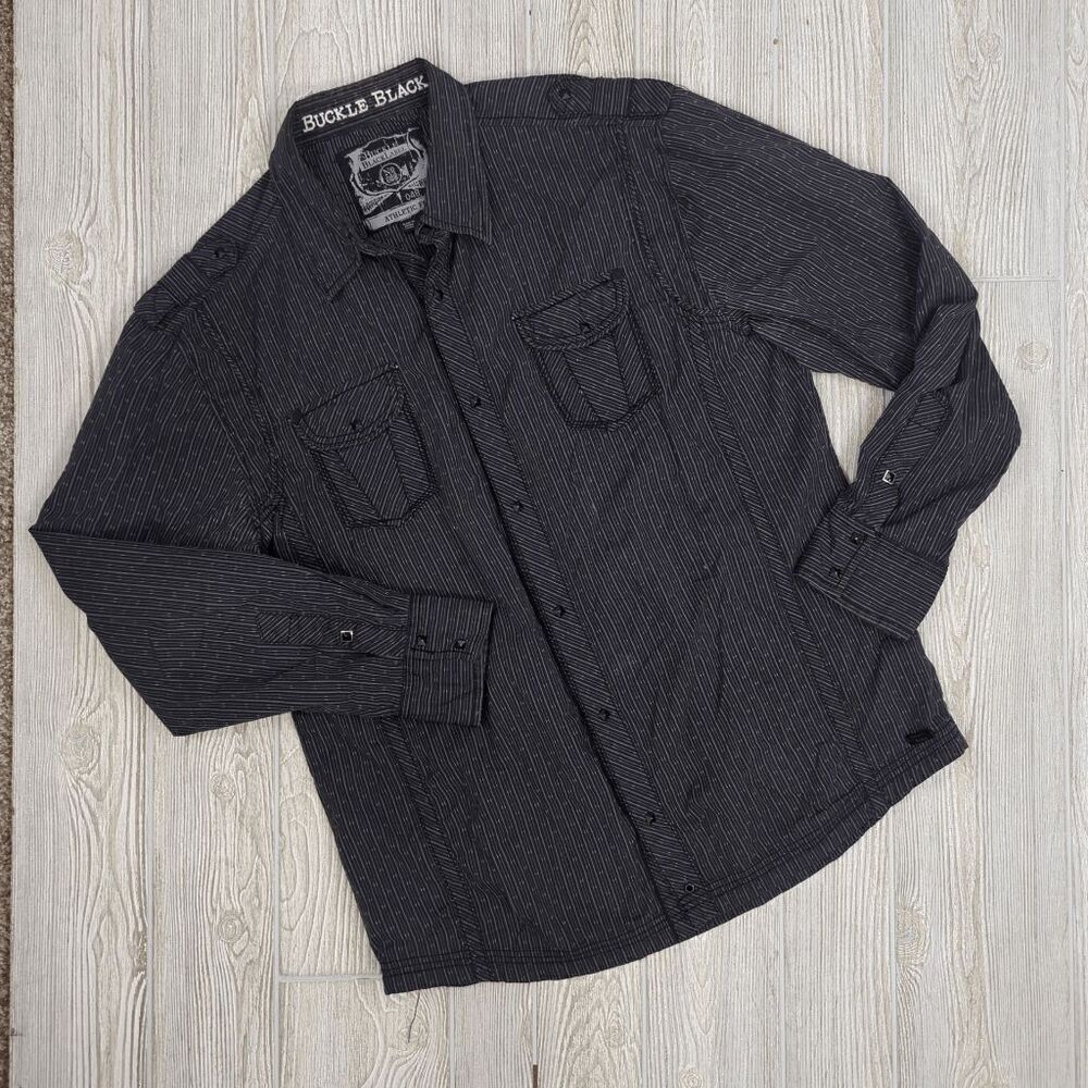Buckle Black Label Men's XL Athletic Fit Western Long Sleeve Button Down Shirt